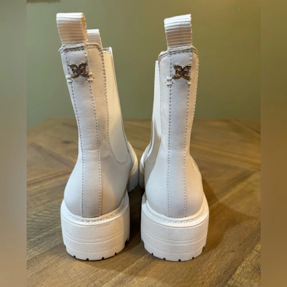 Sam Edelman Modern Ivory “Laguna” Chunky Sole Chelsea Boots Women’s Size 8 - Picture 8 of 16